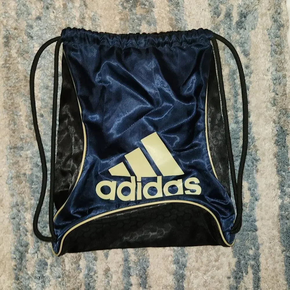 Unisex adidas Notre Dame Bolt Drawstring Backpack || EUC